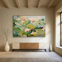Load image into Gallery viewer, Colorful Lotus Pond - Vibrant Living Room or Bedroom Art LargeART1494