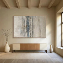 Load image into Gallery viewer, Textured Gray Blue Abstract Hand-Painted Abstract Acrylic Art for Minimalist Bedroom Tranquility LargeART1624