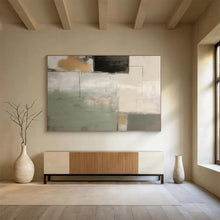 Load image into Gallery viewer, Geometric Abstract Painting with Earth Tones for Modern Office & Art - Loving Library DKH328