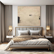 Load image into Gallery viewer, Minimalist Beige - Black Abstract Canvas Painting, Perfect for Minimalist Living Room & Contemporary Gallery LargeART1165