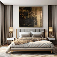 Load image into Gallery viewer, Dark Textured Abstract Canvas Painting, Perfect for Industrial - Chic Lounge & Dramatic Entryway LargeART1295