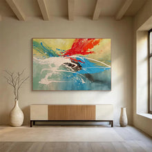 Load image into Gallery viewer, Splash Art “Vibrant Burst” Painting on Canvas, Expressive Abstract Decor DKH843