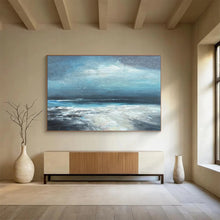 Load image into Gallery viewer, Starry Night Sea Abstract Painting for Coastal Bedroom & Relaxing Lounge DKH111