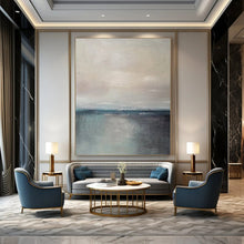 Load image into Gallery viewer, Sea of Serenity - Soft - Toned Abstract Acrylic, Ideal for Spa - like Bathrooms and Relaxing Reading Nooks DTP034