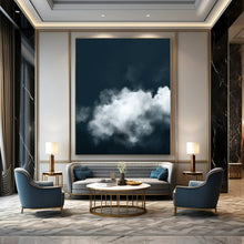 Load image into Gallery viewer, Lone Cloud in Dark Sky – Minimalist Sky Study in Oil DTP233