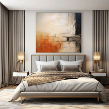 Load image into Gallery viewer, Warm - Toned Abstract with Black Lines, Perfect for Industrial - Chic Loft & Cozy Reading Nook LargeART1335