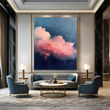 Load image into Gallery viewer, Dramatic Pink & Blue Cloud Abstract, Ideal for Bold Living Room & Creative Studio LargeART1976