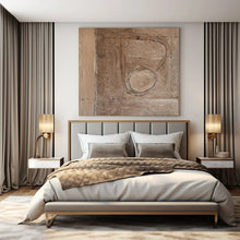 Load image into Gallery viewer, Abstract Brown Symbol Abstract Canvas Painting, Ideal for Rustic Office & Art - Curious Hallway LargeART1201