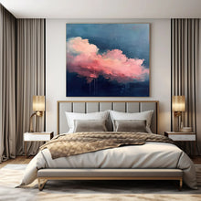 Load image into Gallery viewer, Pink & Blue Cloud Abstract Painting, Ideal for Bedroom & Relaxing Lounge LargeART1424
