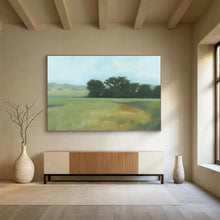 Load image into Gallery viewer, Subtle Green Field Landscape Abstract Painting On Canvas DKH426