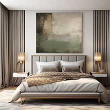 Load image into Gallery viewer, Muted Green - Gray Abstract Painting, Suited for Modern Space & Understated Dining Room LargeART1362