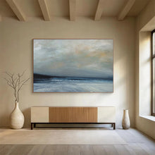 Load image into Gallery viewer, Muted Tones of a Calm Sea Abstract acrylic painting DLZ022