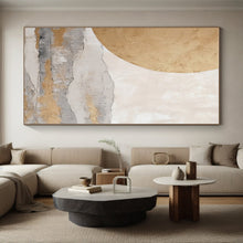 Load image into Gallery viewer, Custom Large Gold Sun and Mountains - Perfect for Zen - Inspired Living Room & Asian - Fusion Restaurant LargeART0745