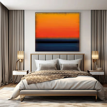 Load image into Gallery viewer, Sunset Horizon Abstract Canvas Painting, Great for Coastal Living Room & Inspirational Office LargeART1183