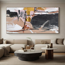 Load image into Gallery viewer, Pink - Gold - Black Abstract Acrylic Art - Great for Bohemian Living Room & Glamorous Dressing Room LargeART0560