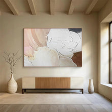 Load image into Gallery viewer, Textured Pastel Abstract Painting for Feminine Boudoir & Soft - Toned Café DKH184