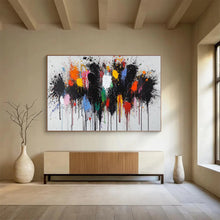 Load image into Gallery viewer, Vibrant Splatter Chaos Large - Scale Hand - painted Abstract Acrylic Art DLZ193