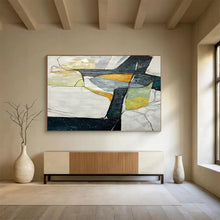 Load image into Gallery viewer, Geometric Abstract in Neutral and Colorful Tones Abstract acrylic painting DLZ038