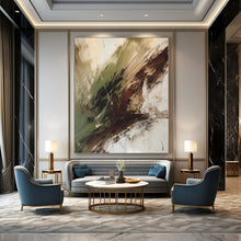 Load image into Gallery viewer, “Green and Brown Abstract Swirl” – Organic Abstract with Swirling Textures DTP118