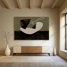 Load image into Gallery viewer, Geometric Abstract Painting On Canvas with Minimalist Shapes DKH362