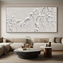 Load image into Gallery viewer, Large - Scale Textured White Abstract Art for Minimalist Gallery & Bright Studio LargeART0522