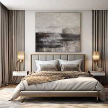 Load image into Gallery viewer, Grey - Black Mood Abstract Acrylic Art, Perfect for Cinema Room & Library Walls LargeART0982