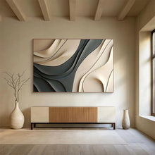 Load image into Gallery viewer, 3D Curved Forms Abstract Painting (Neutral Tones) DKH523