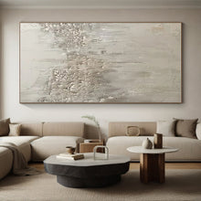 Load image into Gallery viewer, White Textured Abstraction Art for Minimalist Home & Art Gallery LargeART0856