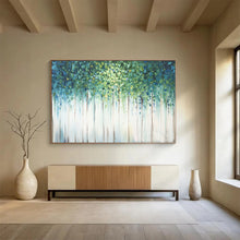 Load image into Gallery viewer, “Enchanted Forest Canopy” - Abstract Acrylic of Tree Tops, Fits Yoga Studio and Nursery DLZ206