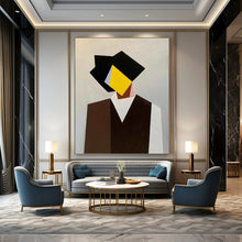 Load image into Gallery viewer, Geometric Color - Blocked Portrait Abstract Painting, Perfect for Modern Study & Contemporary Hallway LargeART2076