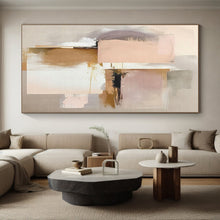 Load image into Gallery viewer, Custom Large Soft Pink and Beige Abstract - Great for Romantic Bedroom & Feminine Boutique LargeART0759