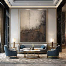 Load image into Gallery viewer, “Concrete Tales” – Textured gray, brown with cracked surfaces DTP355