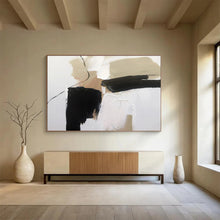 Load image into Gallery viewer, Abstract Painting with Black, White, and Beige for Industrial Loft & Monochrome Gallery DKH313