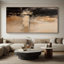 Load image into Gallery viewer, Oversized Hand - painted Earth - Toned Abstract Reflection Acrylic Art for Rustic - Inspired Living Spaces LargeART0252