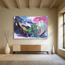 Load image into Gallery viewer, Vibrant Color - Splashed Abstract Abstract acrylic painting DLZ131