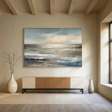 Load image into Gallery viewer, Misty Sea Abstract - Calm Living Room Art LargeART1548