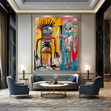 Load image into Gallery viewer, “Expressive Duo of Figures” – Raw Abstract Figurative Painting with Bold Lines DTP099