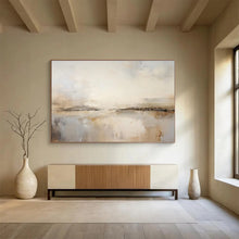 Load image into Gallery viewer, Neutral - Toned Abstract Landscape Painting on Canvas - “Muted Serenity” DKH623