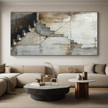 Load image into Gallery viewer, Oversized Rustic Staircase Abstract Acrylic for Industrial - Style Home Office & Art - Themed Restaurant LargeART0339