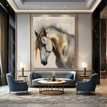 Load image into Gallery viewer, Soft - Colored Equine Abstract Art, Perfect for Rustic Living Room & Equestrian Studio LargeART2144