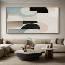 Load image into Gallery viewer, Pastel Geometric Collage Acrylic Art - Ideal for Feminine - inspired Boudoir & Calming Meditation Space LargeART0672