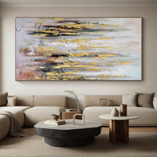Load image into Gallery viewer, Gold - Accented Abstract Art for Glamorous Dining Room & Art - Filled Hallway LargeART0891