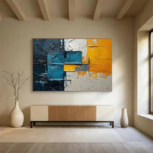Load image into Gallery viewer, Mixed - Color Geometric Abstract Painting with Thick Textures for Industrial Loft & Creative Studio DKH276