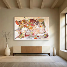 Load image into Gallery viewer, “Earth - Toned Abstract Collage” - Mixed - Media Abstract Acrylic, Ideal for Art Studio and Loft Space DLZ241
