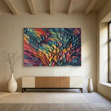 Load image into Gallery viewer, Colorful Swirl “Rainbow Waves” Painting on Canvas, Dynamic Abstract Decor DKH857