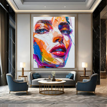 Load image into Gallery viewer, Colorful Portrait Abstract Painting, Perfect for Modern Living Room & Art Gallery Feature Wall LargeART1870