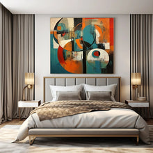 Load image into Gallery viewer, Colorful Geometric Abstract Canvas Painting, Perfect for Playful Kids’ Room & Modern Art Gallery LargeART1259