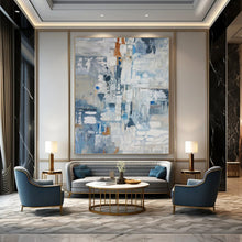 Load image into Gallery viewer, “Cool Tones Abstract Composition” - Abstract Expressionist Acrylic DTP028