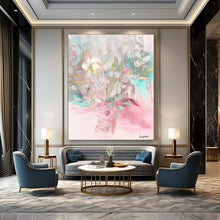Load image into Gallery viewer, “Soft Floral Dream” - Pastel - Hued Flower Bouquet Art, Abstract Painting on Canvas DKH1084