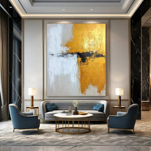 Load image into Gallery viewer, Gold & Neutral Abstract - Ideal for Luxury Living Room & Master Bedroom LargeART2371
